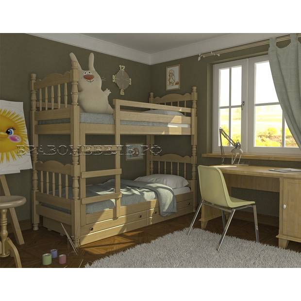 Кровать детская двухъярусная Соня - фото