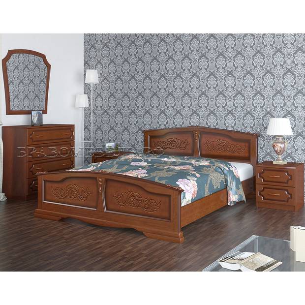 Кровать Елена с выкатными ящиками - фото
