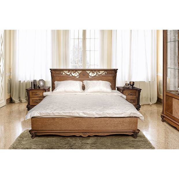 Кровать двойная «Алези» с низким изножьем - фото