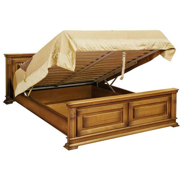 Кровать двойная «Верди Люкс» с высоким изножьем - фото