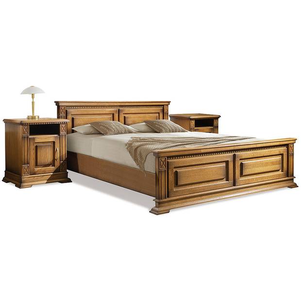 Кровать двойная «Верди Люкс» с высоким изножьем - фото